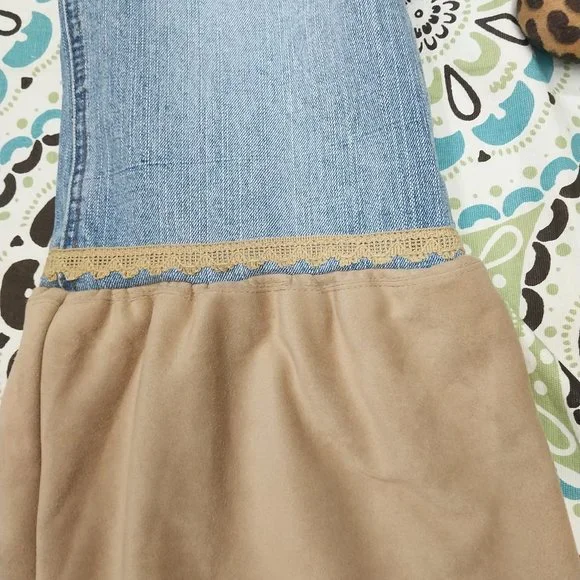 2524 Size 9j Duck Head 100% Cotton Upcycled Bell-Bottoms - Picture 5 of 7